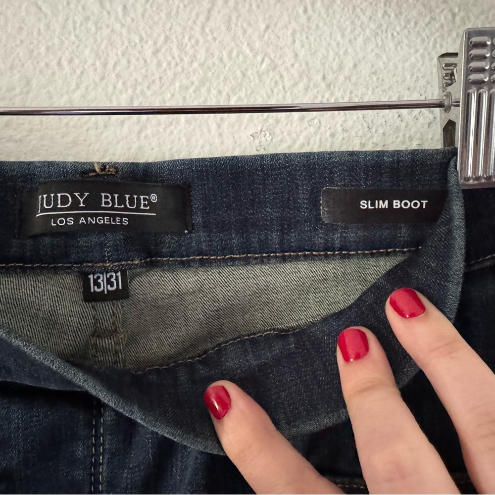 High Rise Judy Blue Influencer Slim Bootcut Viral Blue Jeans 13/31 NEW Comfy - Picture 8 of 14